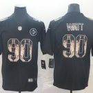 Men's Or Youth T.J. Watt #90 Pittsburgh Steelers Limited Jersey - Black goddess edition