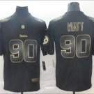 Men's Or Youth T.J. Watt #90 Pittsburgh Steelers Limited Jersey - Black Gold