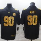 Men's Or Youth T.J. Watt #90 Pittsburgh Steelers Limited Jersey - Black Leopard Print