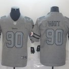 Men's Or Youth T.J. Watt #90 Pittsburgh Steelers Limited Jersey - Gray