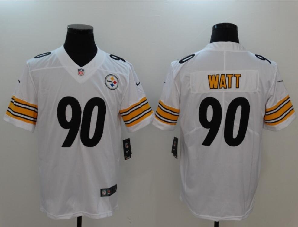 Men's Or Youth T.J. Watt #90 Pittsburgh Steelers Limited Player Jersey - White Gift