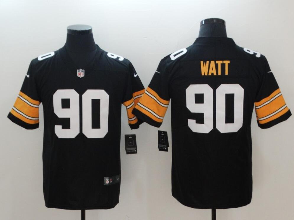 Men's Or Youth T.J. Watt #90 Steelers Limited Jersey - Black Gift