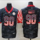 Men's Or Youth T.J. Watt #90 Steelers Limited Jersey - Camouflage Flag Version Gift
