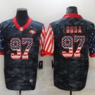 Men's Or Youth Nick Bosa #97 SF 49ers Limited Jersey Olive USA Flag Christmas Gift
