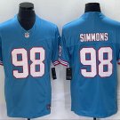 Men's Or Youth Jeffery Simmons #98 Titans Throwback Jersey Light Blue Christmas Gift
