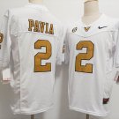 Men's Vanderbilt Commodores #2 Diego Pavia White Gold Stitched Jersey