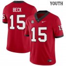 Georgia Bulldogs #15 Carson Beck Red Stitched Youth jersey