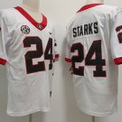 Georgia Bulldogs 24 Malaki Starks White College Men Jersey