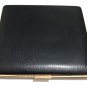 Antique Tremblay Paris Cigarette Case 1970 French Black Leather Beautiful Design