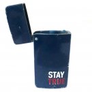 Vintage France Cover Case For BIC Lighter ' Stay True ' Blue - Collectible Item