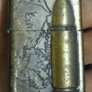 Vintage Bronze Lighter Petrol Star Smoking EARTH Star Smoking Warrior Collection