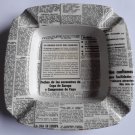 Vintage Ornamin 4140 Iberia Ashtray Germany Newspaper Style Tobacco Cigarette