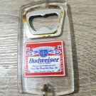 Vintage Budweiser King of Beers Key Ring Bottle Opener - Clear Plastic Vintage Budweiser King of Beers Key Ring Bottle Opener - Clear Plastic