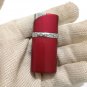 Vintage COLTON Red Crystal Gemstone Lighter Smoked Collectible Working Conditon