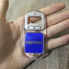 Vintage Opener METRO Korea Key Ring Bottle Opener Clear Plastic - Made In Korea