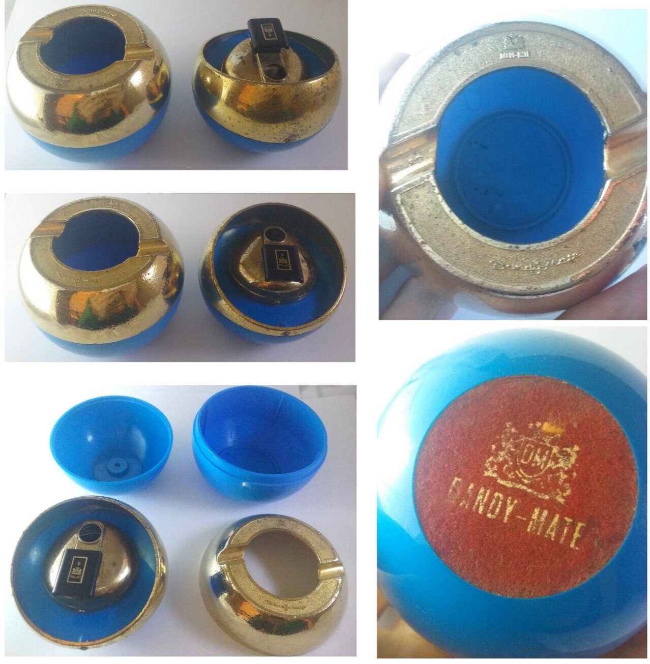Vintage Dandy Mate Smoking Set Ashtray & Lighter 1960s Collectible Tobacciana