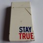 White Logo "Stay True" Windproof Lighter, Rare Cigar/Cigarette, Gas, Collectible