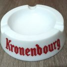 Vintage Kronenbourg Ashtray 1970s Opalex Milk Porcelain White - Made in France