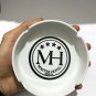 Rare Vintage MH Master Hotel Brescia Ashtray White Porcelain 1990s Made in Italy
