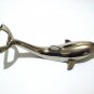 Vintage Silver Bottle & Can Opener - Decorated Big Dolphin Figure, 144.7g