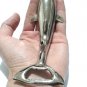 Vintage Silver Bottle & Can Opener - Decorated Big Dolphin Figure, 144.7g
