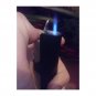 Windproof Jet Flame Lighter Black & Silver Color Collectible Smoking - Working