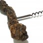 Vintage Lacquered Burl Wood Corkscrew - Grape Handle Wine Bottle Opener