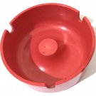 Vintage Red Round Plastic Ashtray ** Made in Germany **