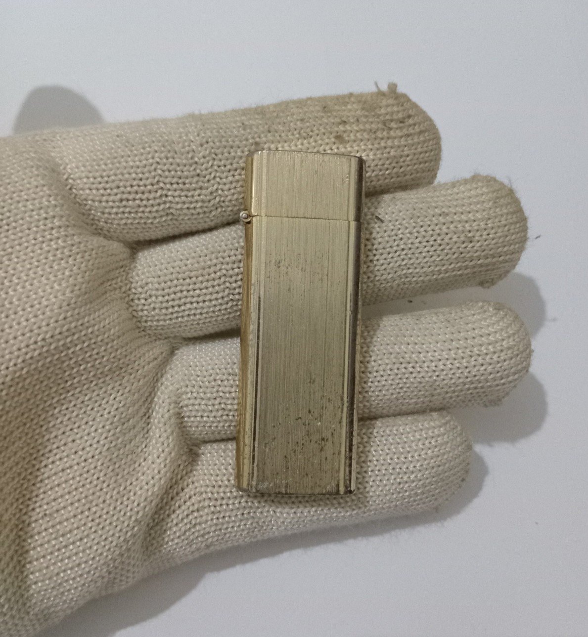 Vintage Sharp Gold Tone Thin Butane Lighter Pocket Collectible - Made in Japan