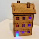 LED Lighted Laser Cut Multi-Storey Brick House - Stunning DIY Decoration!
