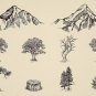TRENDING Nature Forest Hand-Drawn Vector Elements - 31 Unique Illustrations
