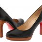Oh Deer Marilyn Black Leather Heels pumps New 11