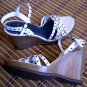 Whites Mt Leather Platform Wedge Sandals Heels Shoes 10