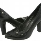 Nine West Sydelle Black Loafer Heels Pumps size 9.5