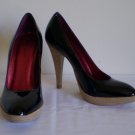 Nine  West  Yarrow  Black  Leather Heels Pumps new size 7.5