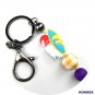5 PCS Gnome With Surfboards Silicone Focal Beads