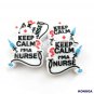 5 PCS Keep Calm I'ma Nurse Silicone Focal Beads