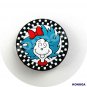 5 PCS The blue-haired kid with the big bow Silicone Focal Beads