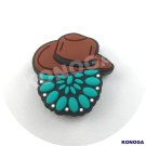 5 PCS Cowboys Hat Silicone Focal Beads