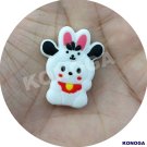 5 PCS Cute Bunny Suit  Silicone Focal Beads