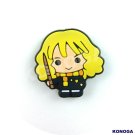 5 PCS Cute Yellow Hair Wizard  Silicone Focal Beads