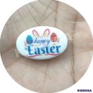 5 PCS happy Easter Silicone Focal Beads