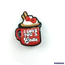 5 PCS I Love you a latte Silicone Focal Beads