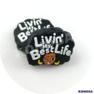 5 PCS LiVin my BestLife  Silicone Focal Beads