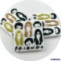5 PCS Man And Lady Friends Silicone Focal Beads
