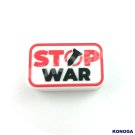 5 PCS Stop WAR Beads Silicone Focal Beads