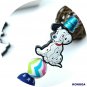 5 PCS While Dog Silicone Focal Beads