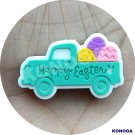 5 PCS Easter Eggs in the Truck Silicone Focal Beads