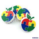 5 PCS Motivation For Autism with Apple Silicone Focal Beads