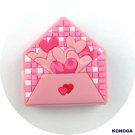 5 PCS  Valentine's Day Pink LOVE letter  Silicone Focal Beads